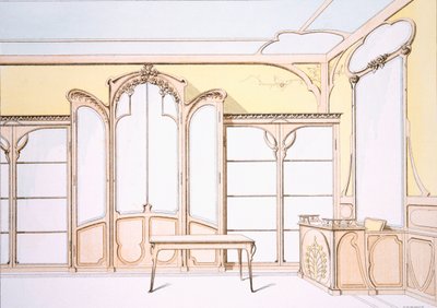 Interior design for a fashion shop, illustration from 
